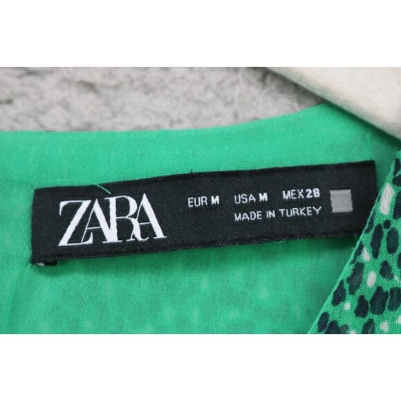 Zara Chiffon Midi Dress-Size Medium-No Belt-Semi Sheer-Whimsigoth-Forest Fairy - Picture 3 of 10